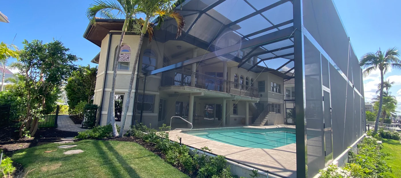 Premium screen enclosure installed in Naples, Florida